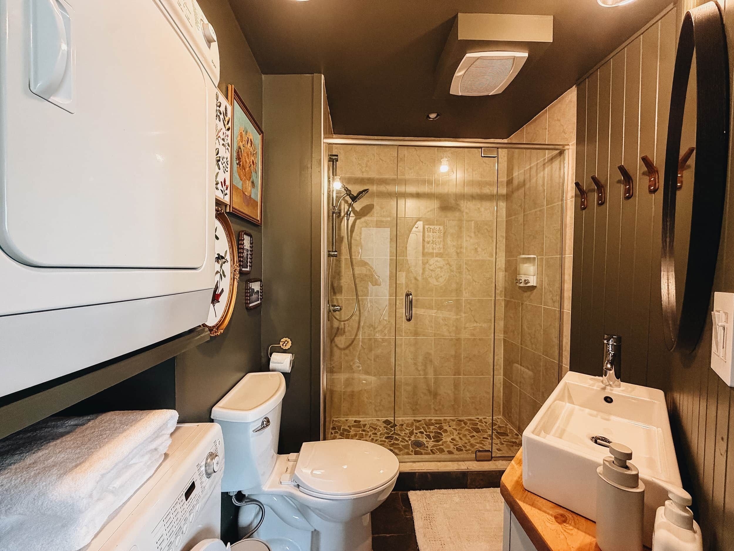 Hair dryer, towels