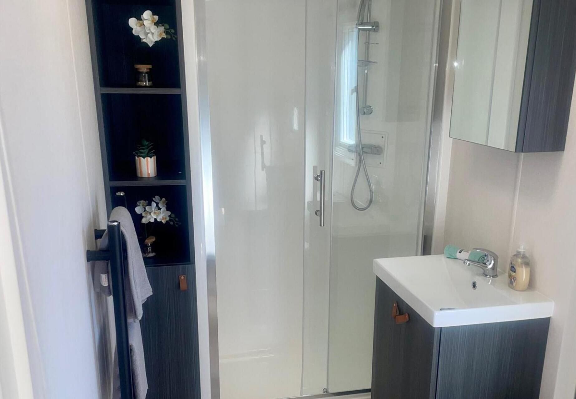 Shower, towels