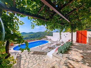 Villa (Four Bedroom Villa with Panoramic Vie) | Alberca | Alberca al aire libre por temporada y sombrillas en la alberca 