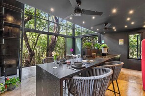 Dining - Tree60:· Jungle Villa Private Rooftop&Wood-Hot Tub (Chemuyil)