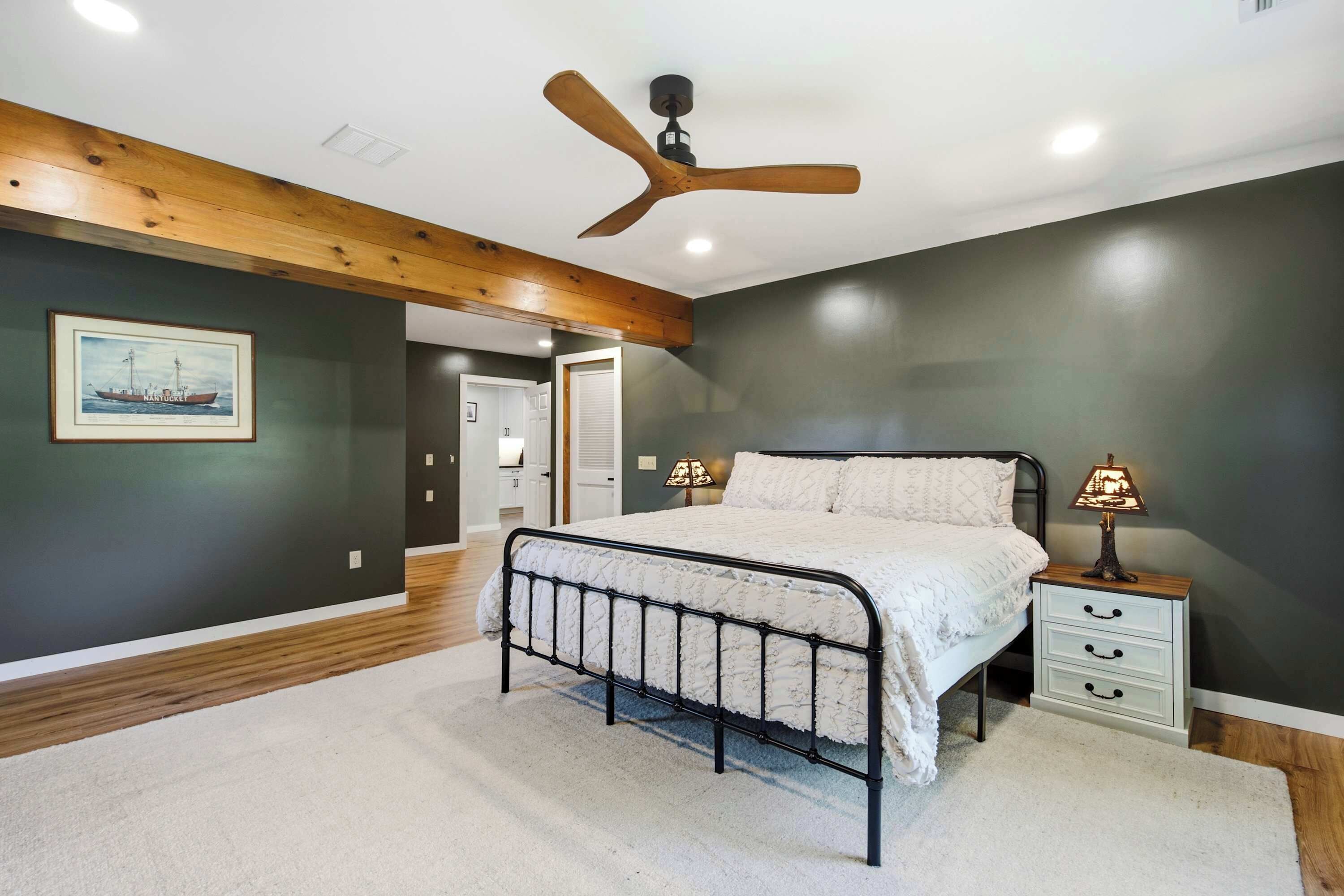 3 bedrooms, iron/ironing board, travel cot, WiFi