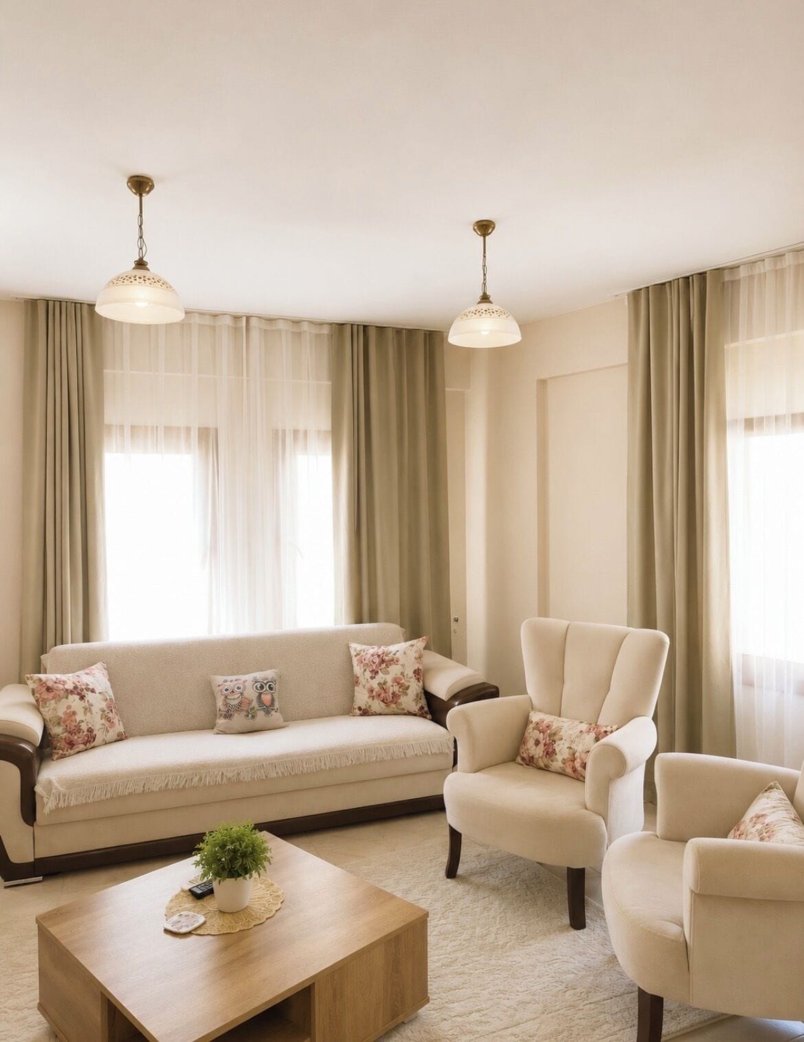 Familienapartment, Balkon, Stadtblick | Wohnbereich