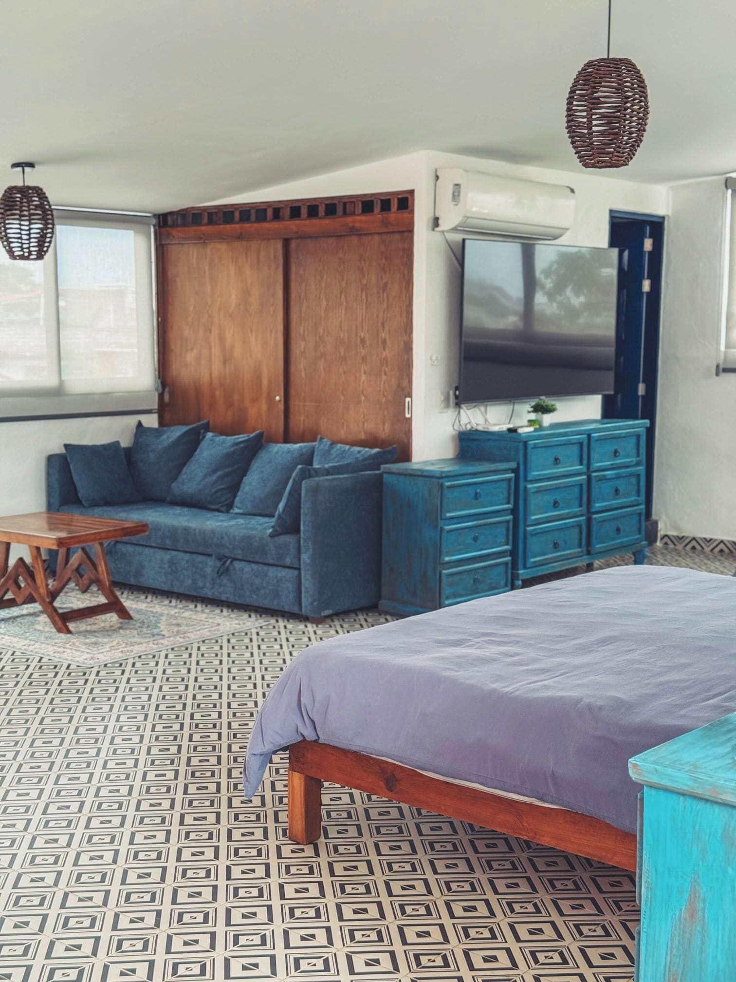 Villa de lujo, balcón, vista a la alberca | Interior