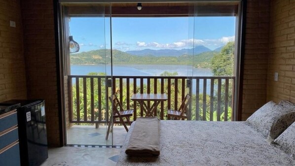 Familienchalet, Balkon, Strandblick
