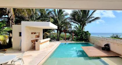 Beachfront House: Pool, kayaks, and a large terrace. Perfect for families. Pet-Friendly.
