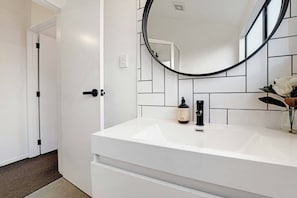 Hair dryer, towels