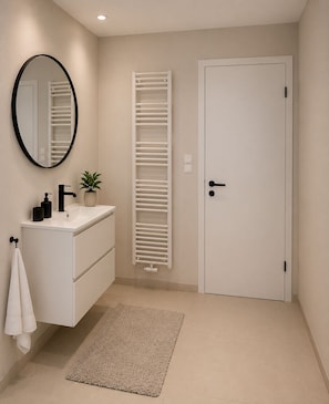 Bathroom - Modern Apartment | Up to 3 Guests | Kitchen & Wi-Fi (Dormagen)