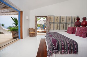 Villa Deluxe, vistas a la playa | Ropa de cama de alta calidad, caja fuerte, escritorio