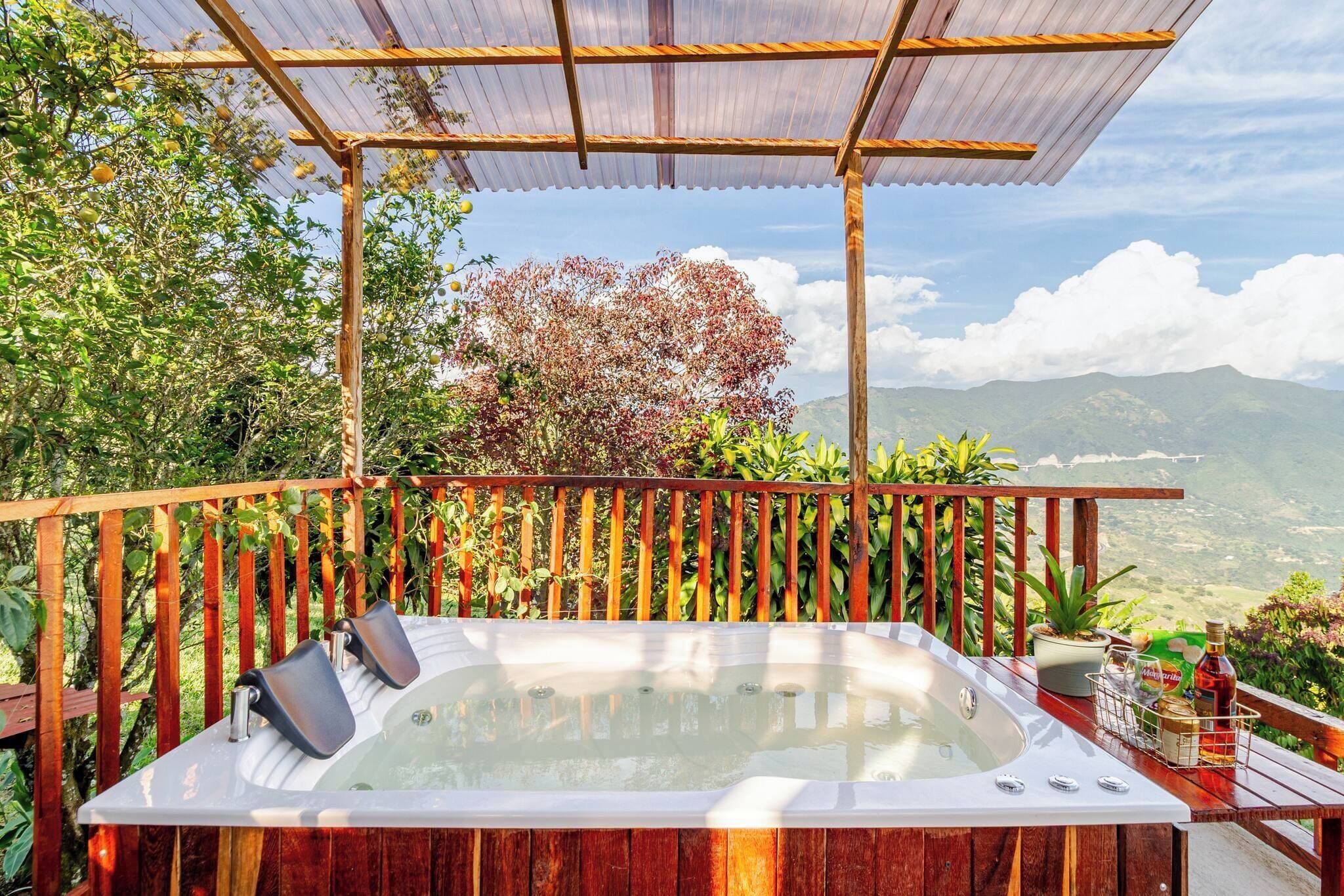 Outdoor spa tub