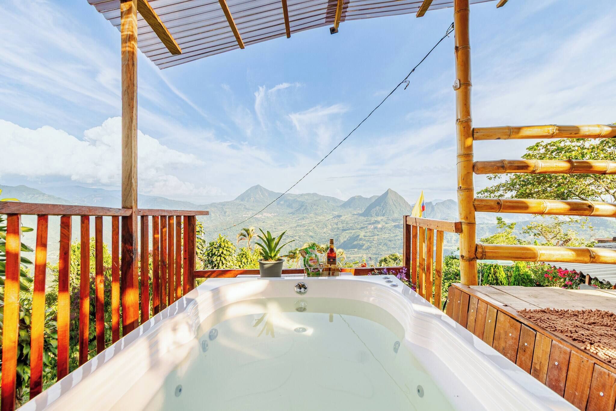 Cabin, 2 Bedrooms, Smoking, Patio | Outdoor spa tub