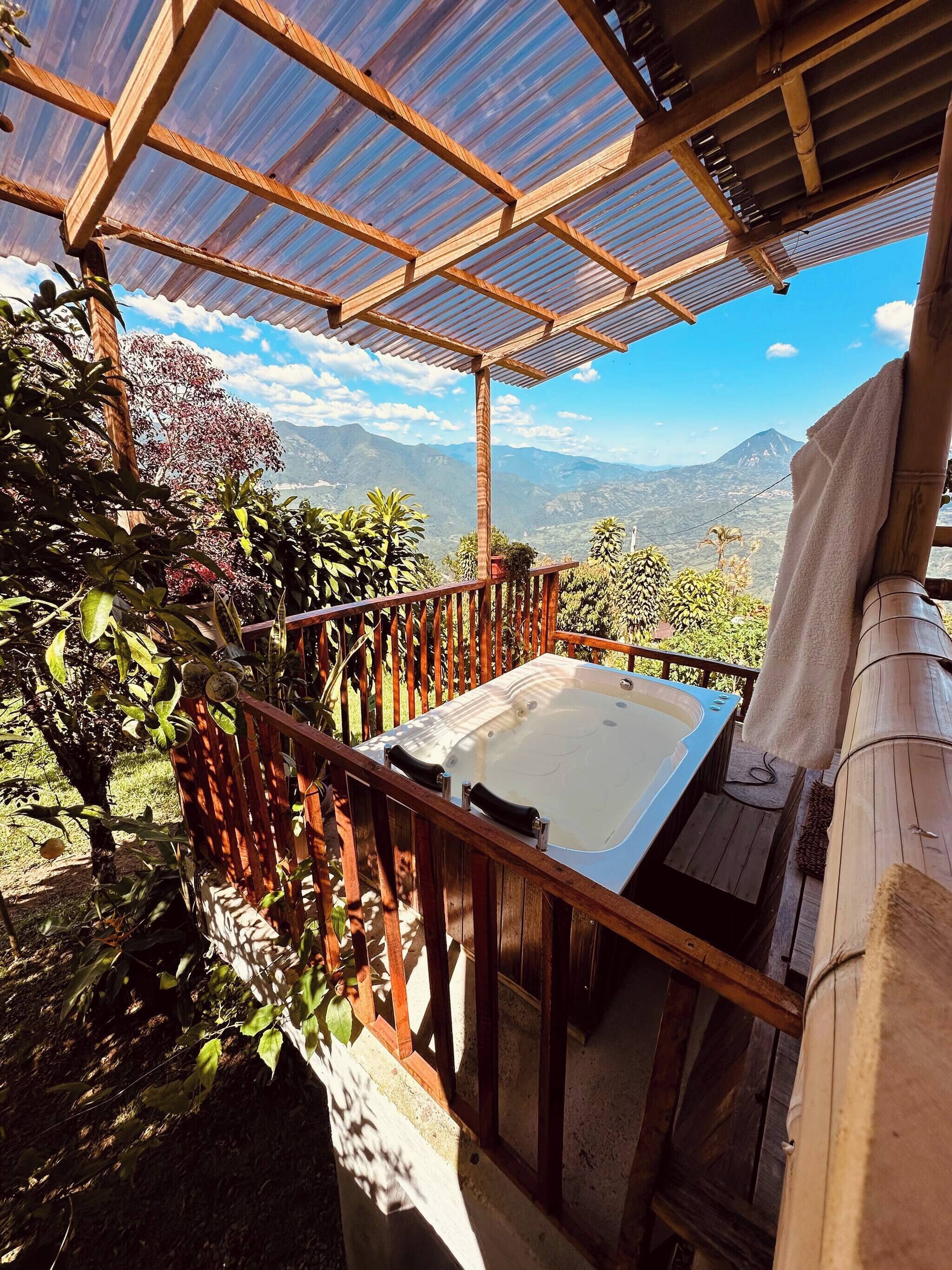 Cabin, 2 Bedrooms, Smoking, Patio | Outdoor spa tub