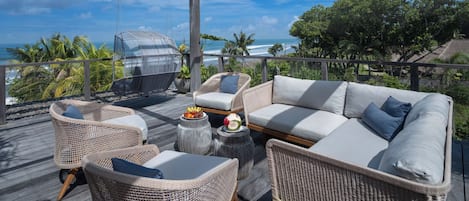 Luxury Villa, 6 Bedrooms, Beach View | Terrace/patio