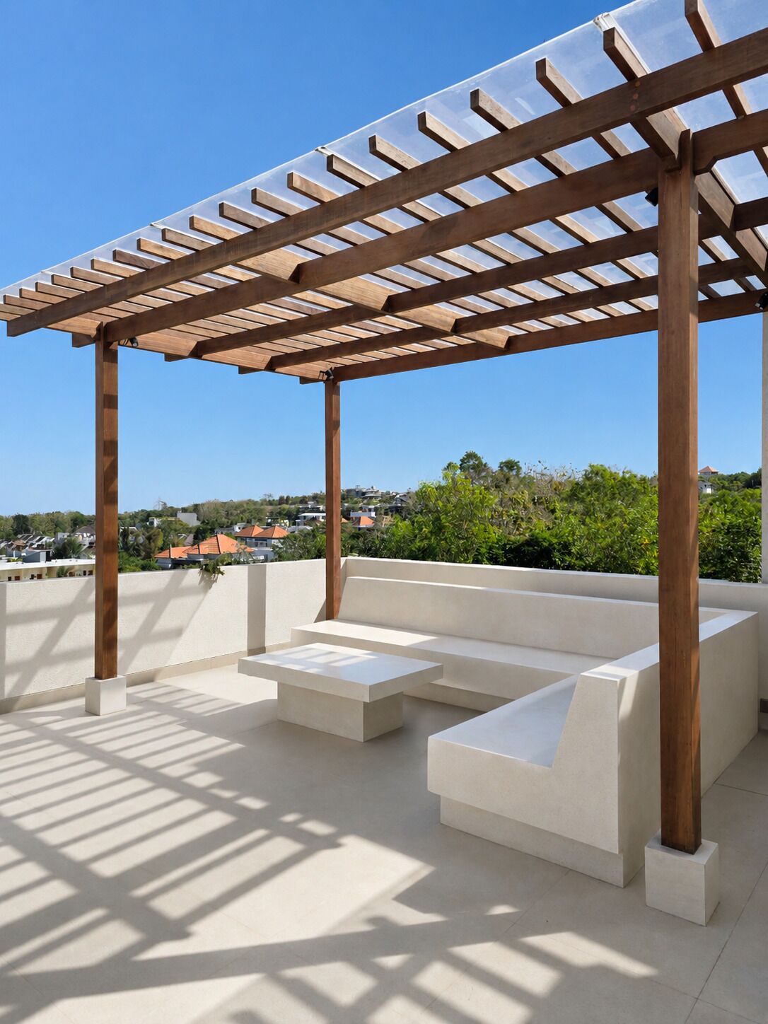 Vila família, vista para o oceano | Terraço/pátio