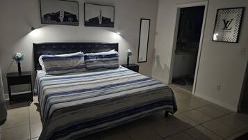 Desk, iron/ironing board, WiFi (free), bed sheets