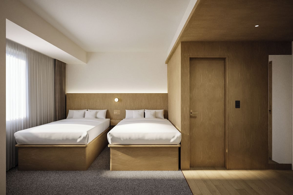 Chambre avec lits jumeaux, non-fumeurs | Bureau, Wi-Fi gratuit