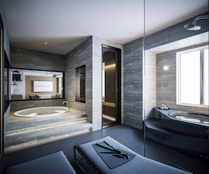 Suite, Non Smoking | Bathroom | Hair dryer, slippers, towels, shampoo - BASE LAYER HOTEL UNION NAGOYA SAKAE (Nagoya)