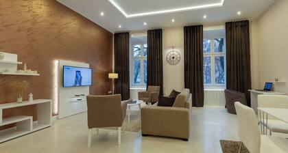 Central Subotica apartment in the historic Prokeš Palace, steps from Korzo