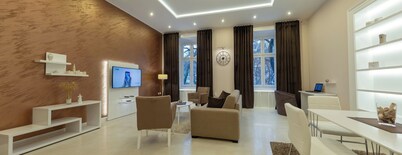 Central Subotica apartment in the historic Prokeš Palace, steps from Korzo