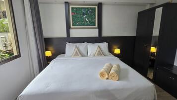 Iron/ironing board, travel crib, WiFi (free), bed sheets