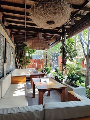 Outdoor dining - 🌴 Hidden Tropical 1BR Villa in Sanur | Walk to the Beach (Denpasar)