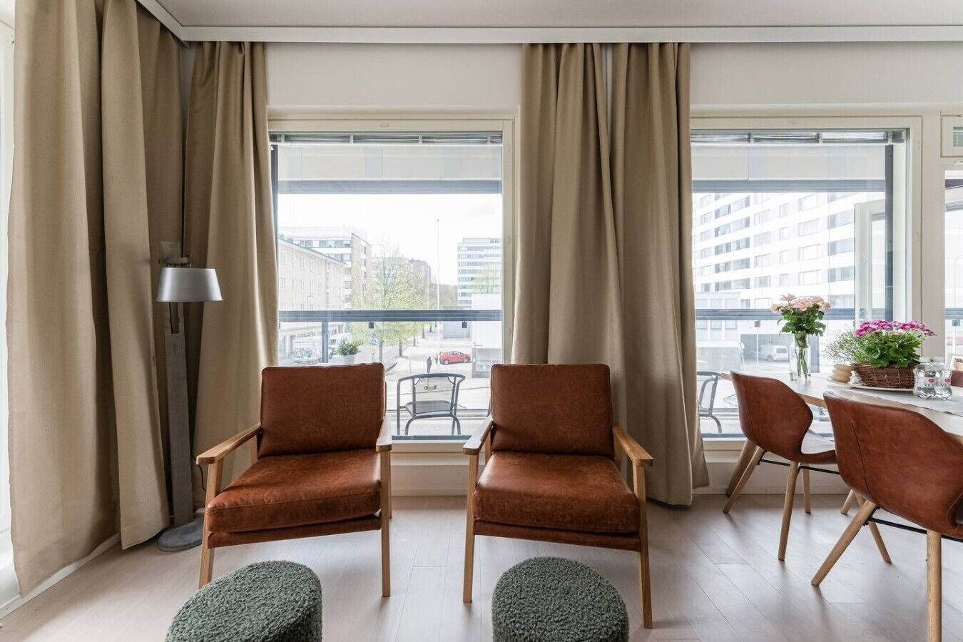 Deluxe Apartment, Balcony, City View, No Pets Allowed | Living area | 55-inch Smart TV with cable channels