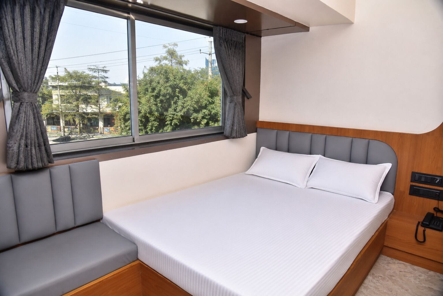 Memory-foam beds, laptop workspace, free WiFi