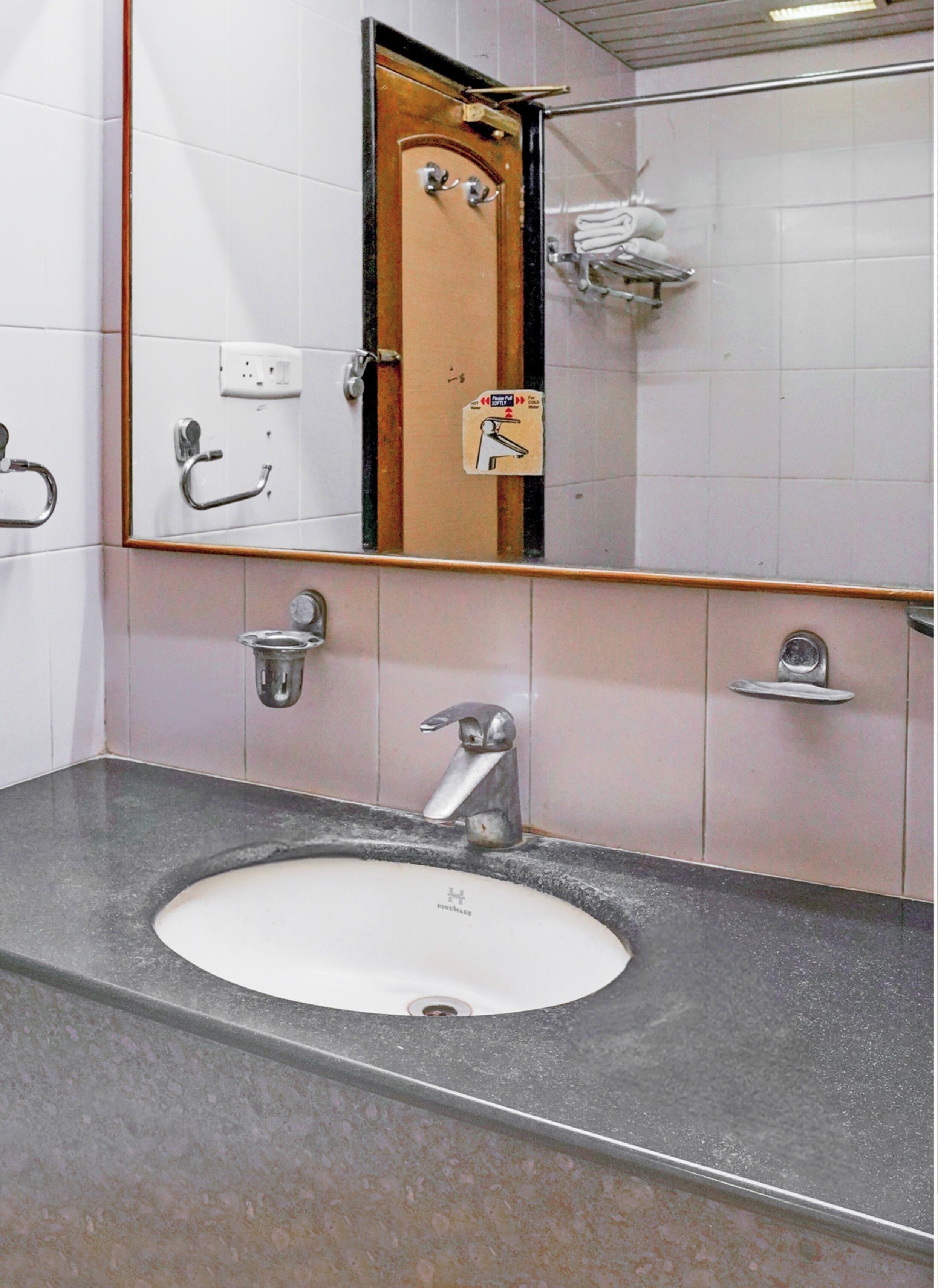 Shower, towels, soap, shampoo