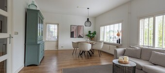 **A distinctive townhouse with a balcony in historic Oud Voorburg**