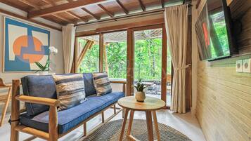 Villa, 1 Bedroom, Garden View | Living area | 43-inch Smart TV with cable channels, Netflix, streaming services