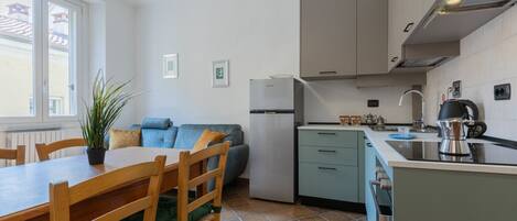 Fridge, oven, dishwasher, electric kettle
