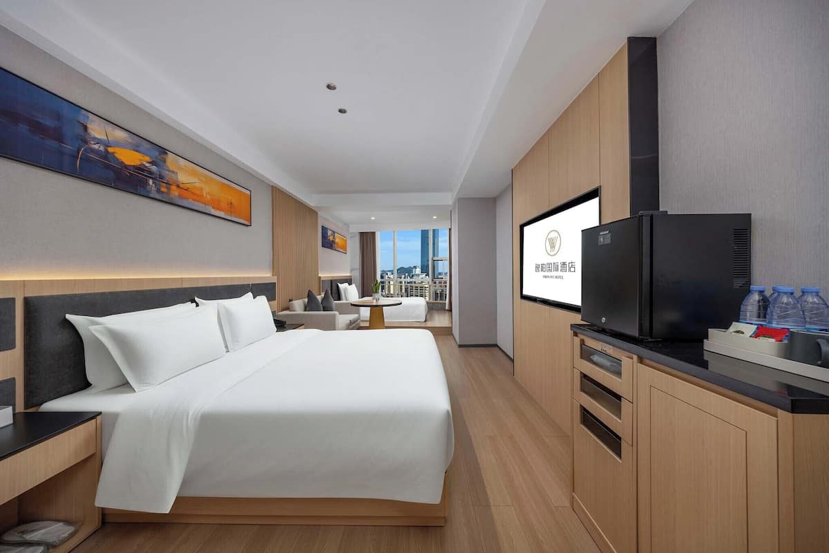 Family Twin Room, City View | Premium bedding, down comforters, blackout drapes, soundproofing