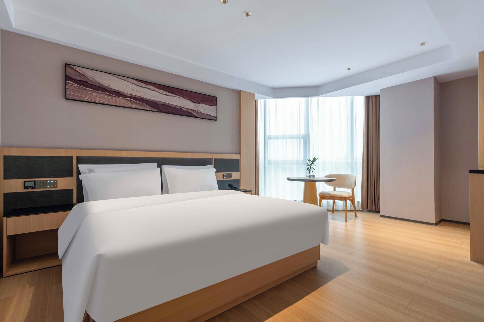Standard Double Room, City View | Premium bedding, down comforters, blackout drapes, soundproofing