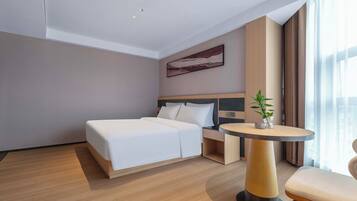 Standard Double Room, City View | Premium bedding, down comforters, blackout drapes, soundproofing