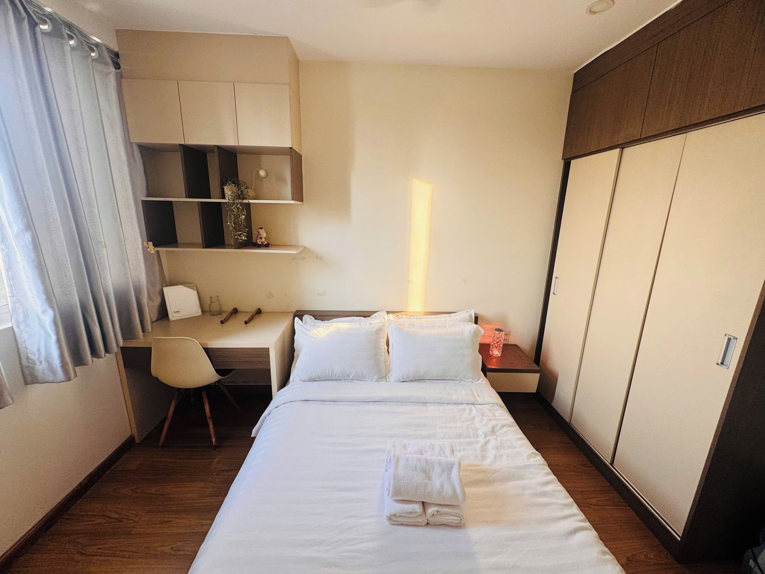 Family Apartment, 2 Bedrooms, Balcony, City View | Desk, laptop workspace, blackout curtains, free WiFi