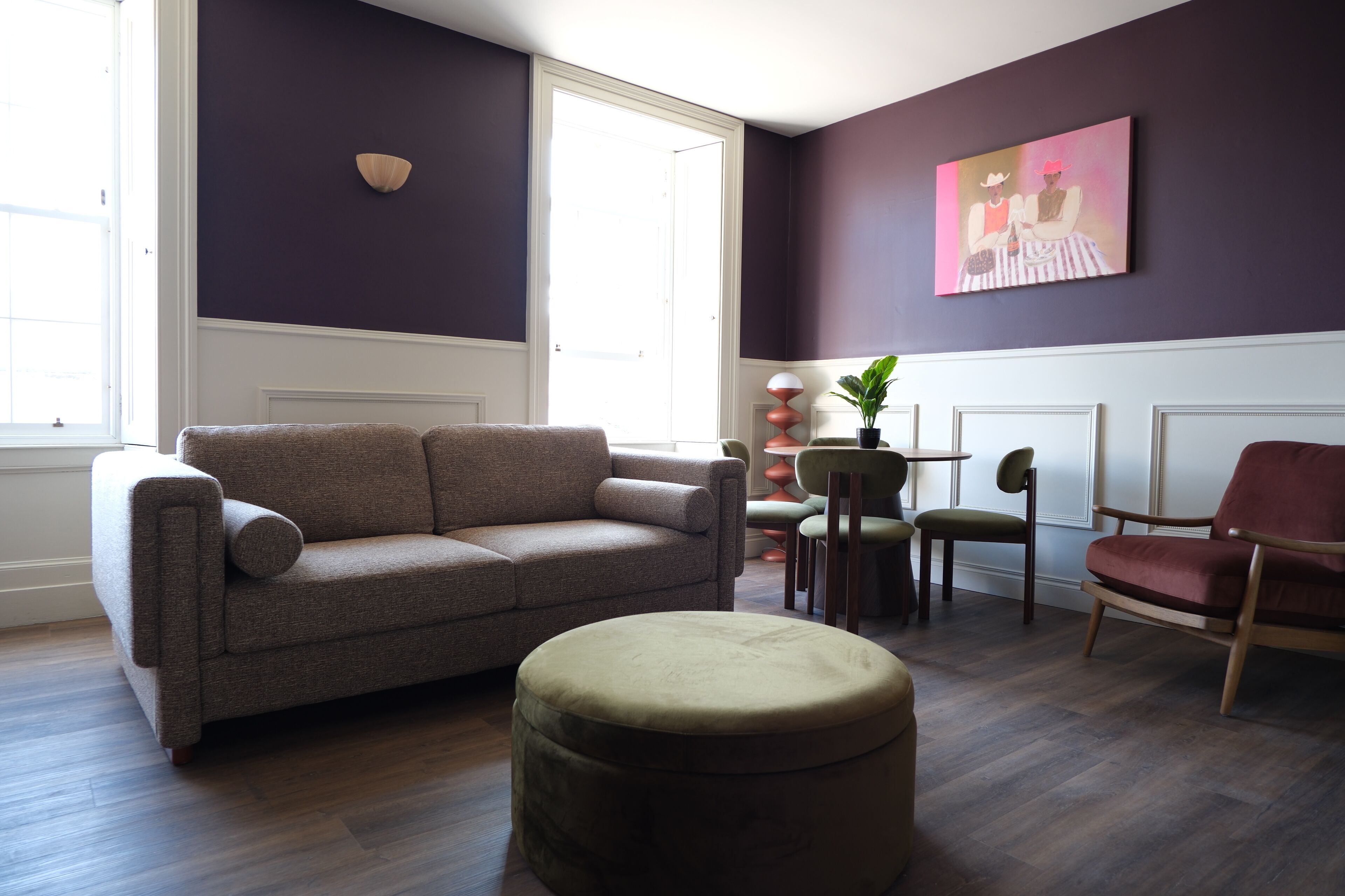 Apartamento luxo, vista para a cidade | Área de estar