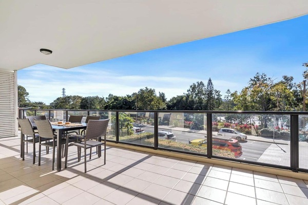 Your balcony overlooks the Fitzroy River, perfect for relaxing and enjoying peaceful water views.