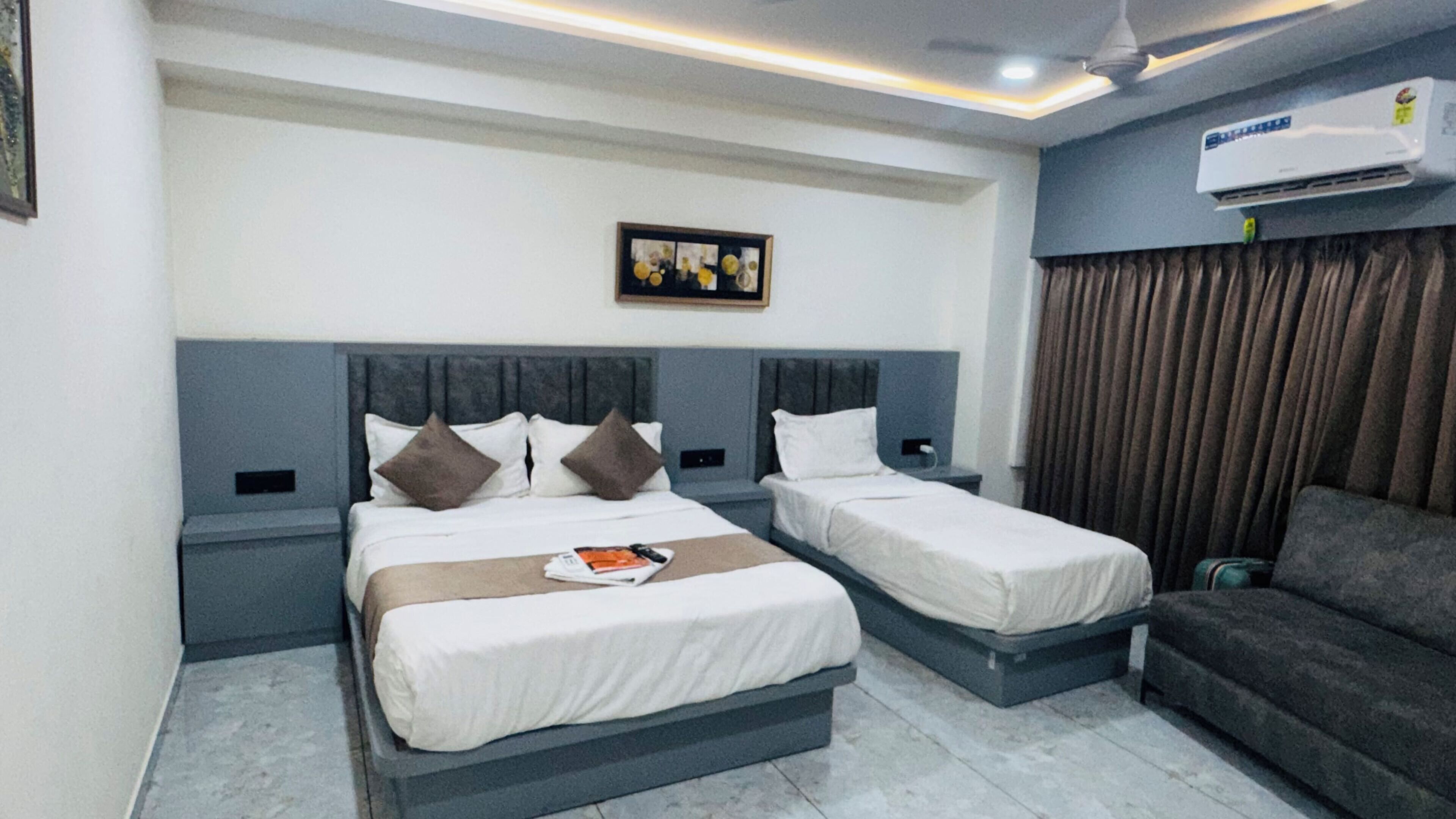 In-room safe, desk, laptop workspace, iron/ironing board