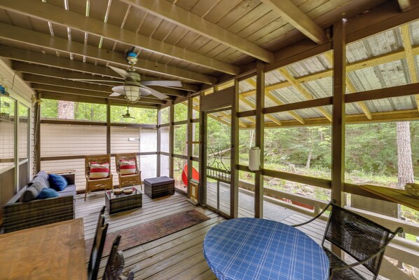House (2 Bedrooms) | Front of property - Off-grid Creekside Cabin Near Lake Jordan (Titus)