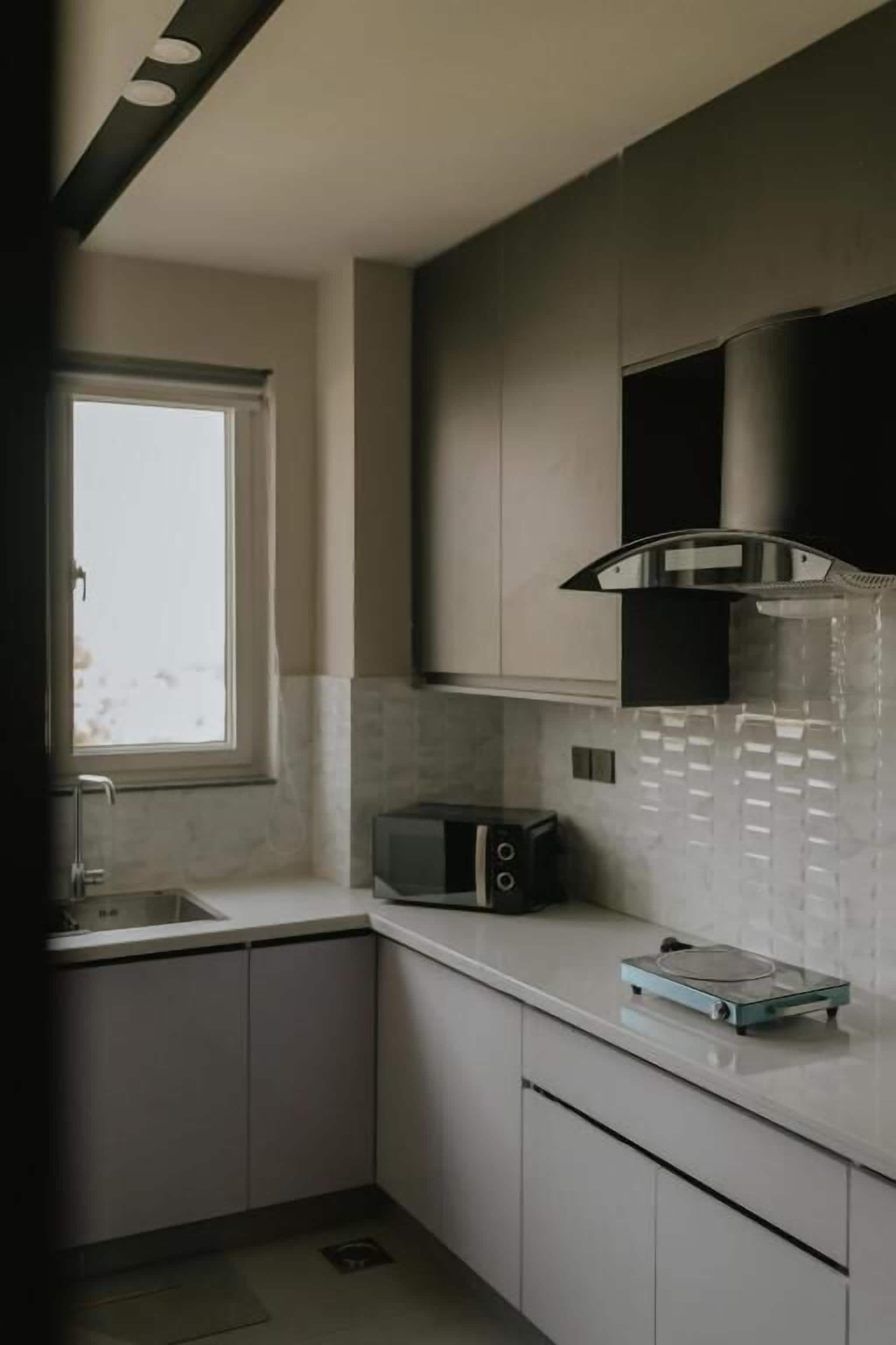 Apartment, City View | Private kitchen | Mini-fridge, microwave, oven, stovetop