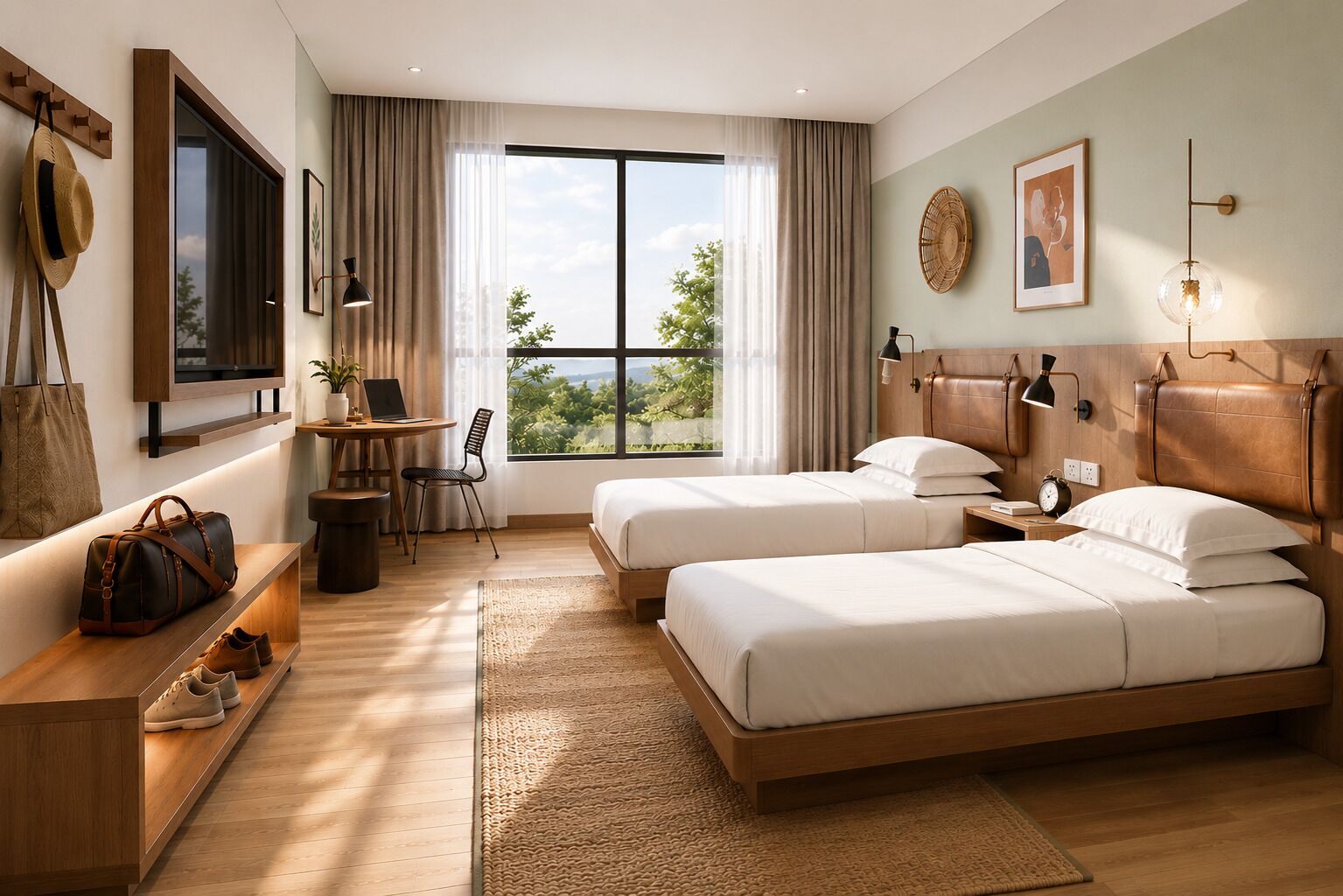 Hochwertige Bettwaren, Pillowtop-Betten, Zimmersafe, Schreibtisch