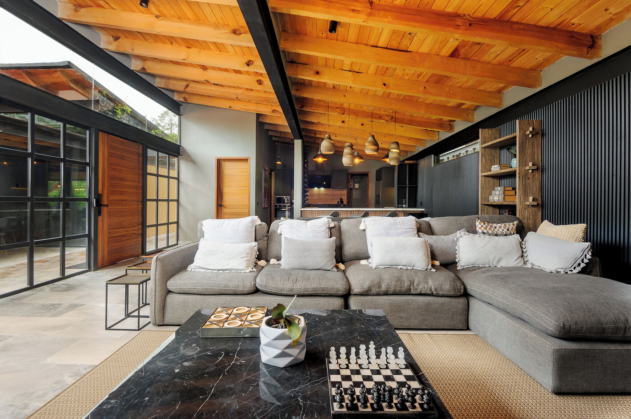 Ferienhaus, Terrasse, Bergblick | Innenbereich