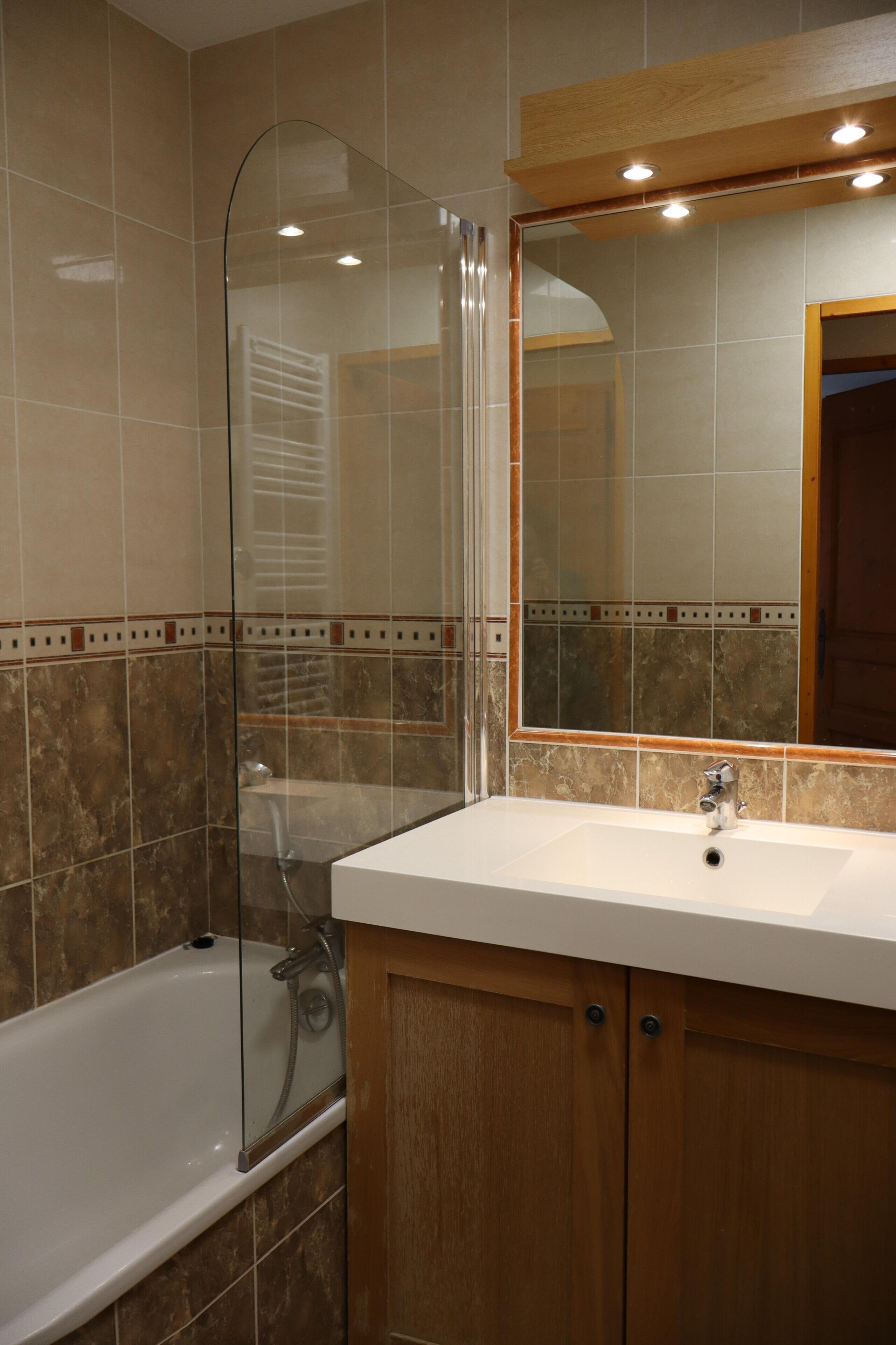 Shower, hair dryer