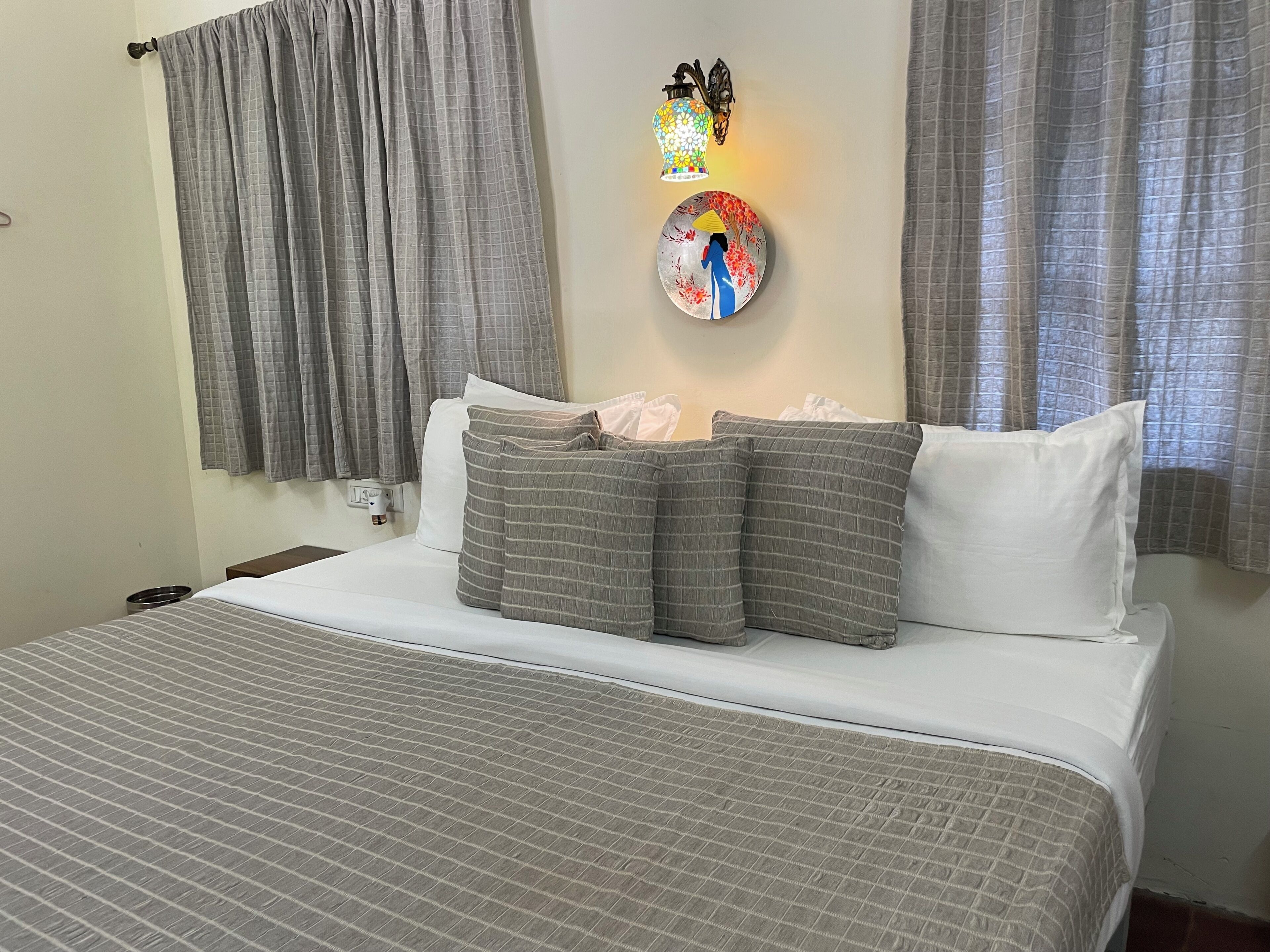 Habitación Deluxe con 2 camas individuales, balcón, vistas al jardín