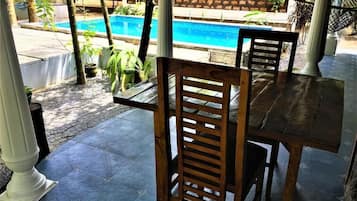Deluxe Villa, Private Pool, Pool View | Outdoor dining
