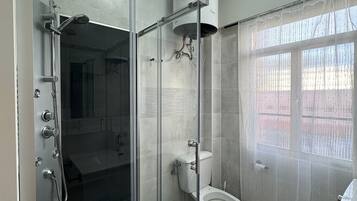 Een douche, een haardroger
