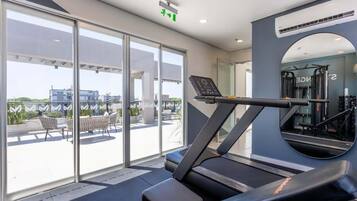 Comfort Apartment, Balcony, City View | Fitness facility