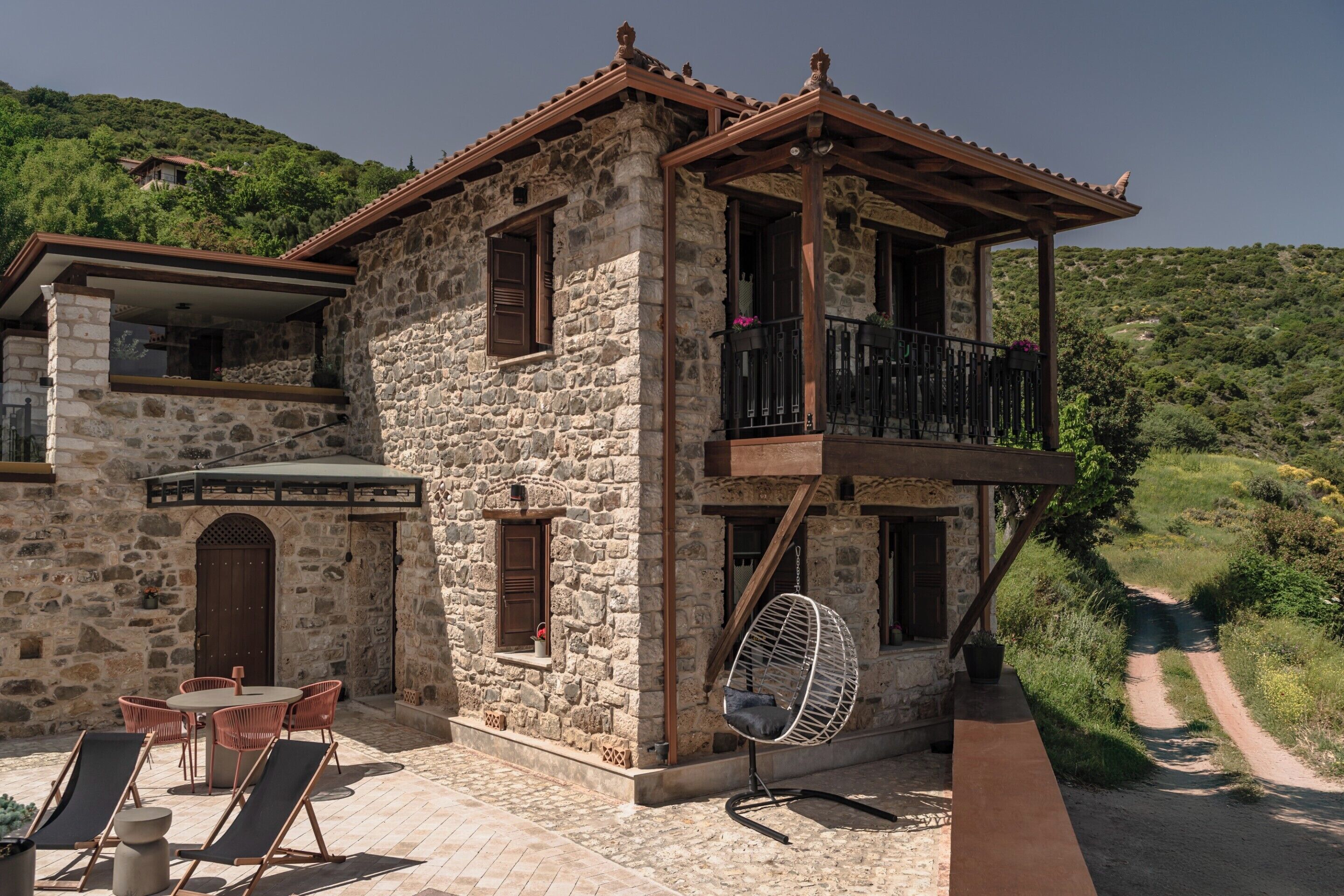 Luxury-Villa, Blick auf den Innenhof | Terrasse/Patio