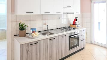 Apartemen, 1 kamar tidur, balkon | Dapur pribadi