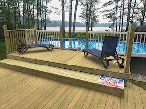 Outdoor pool, a heated pool - Lake House Heated Pool Hot Tub Kayaks FirePit Screened Patio Foosball Fireplace (Eldred)