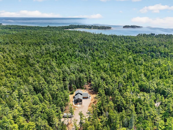 Aerial view - Private home in Baileys Harbor near Cana Island Escape. (Baileys Harbor)